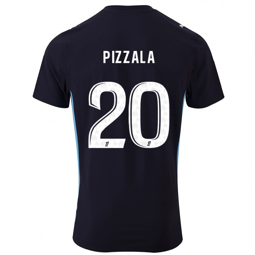 Danxen Børn Caroline Pizzala #20 Sort Himmelblå Udebane Spillertrøjer 2025/26 Trøje T-Shirt