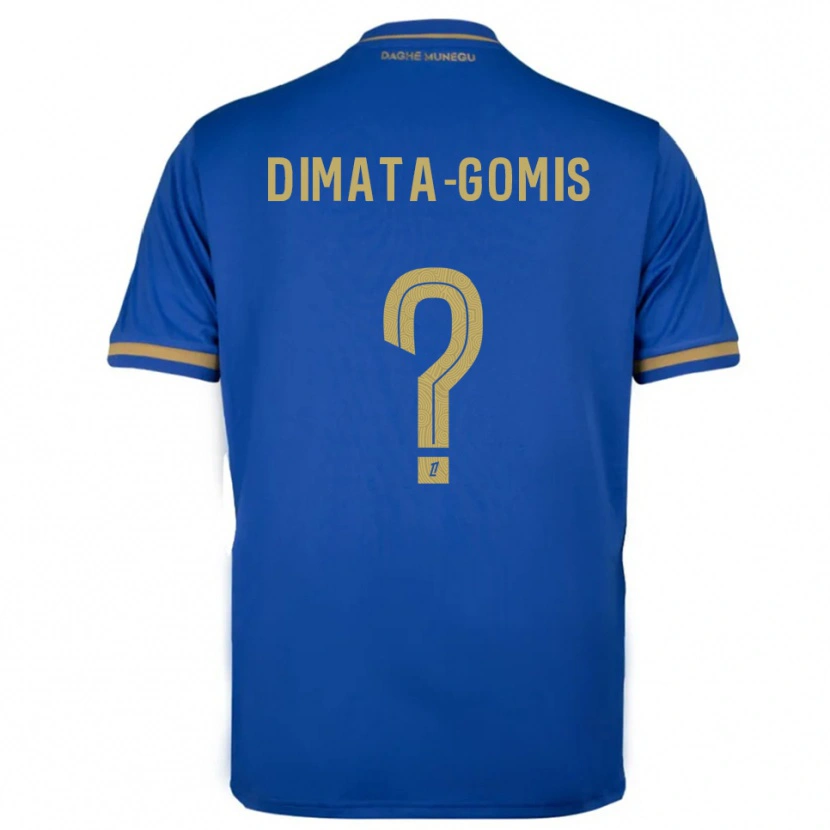 Danxen Børn Kamron Dimata-Gomis #0 Blå Guld Udebane Spillertrøjer 2025/26 Trøje T-Shirt