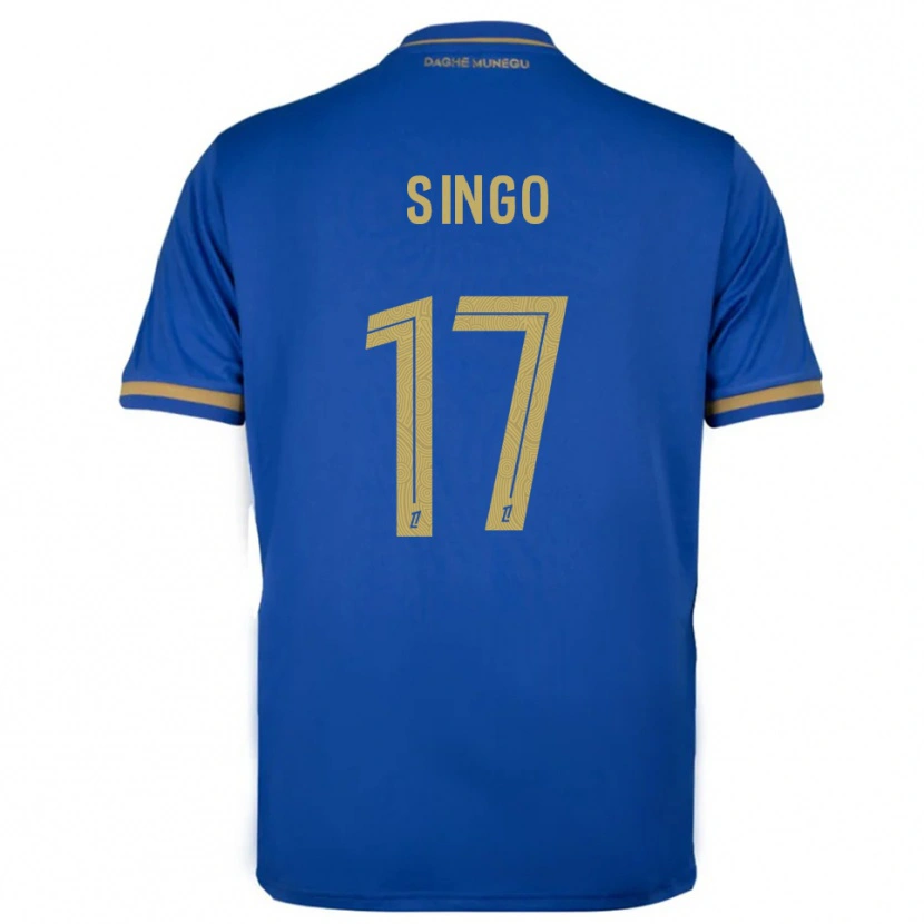 Danxen Børn Wilfried Singo #17 Blå Guld Udebane Spillertrøjer 2025/26 Trøje T-Shirt