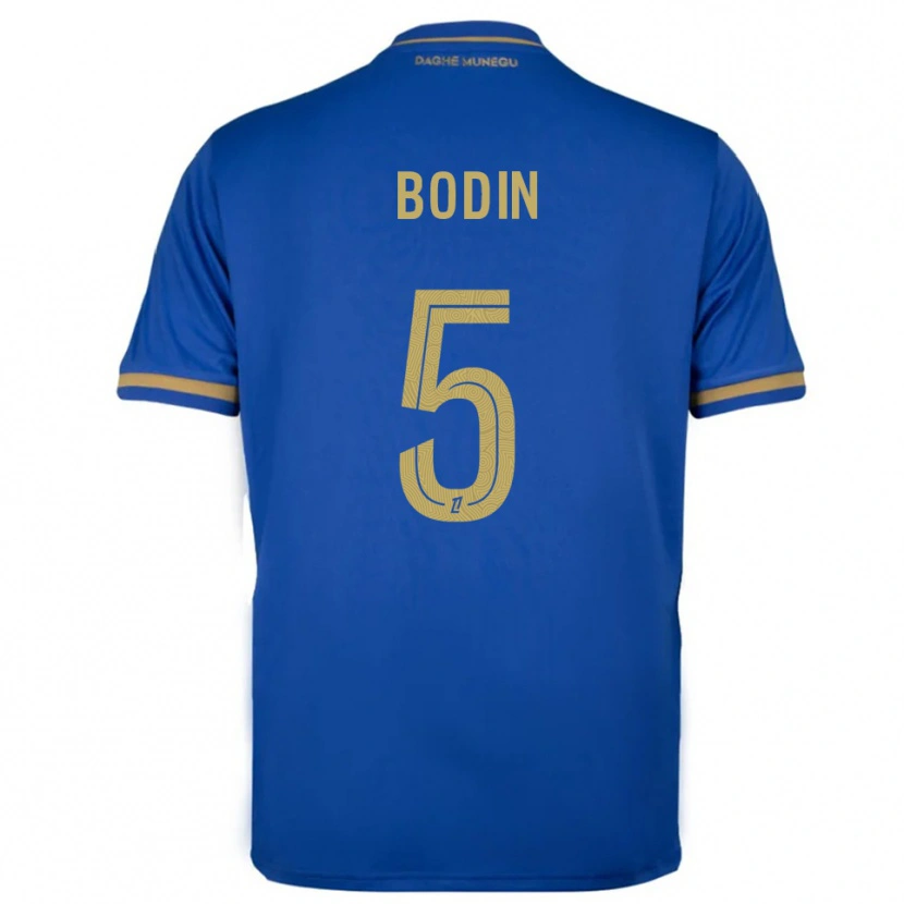 Danxen Børn Hugo Bodin #5 Blå Guld Udebane Spillertrøjer 2025/26 Trøje T-Shirt