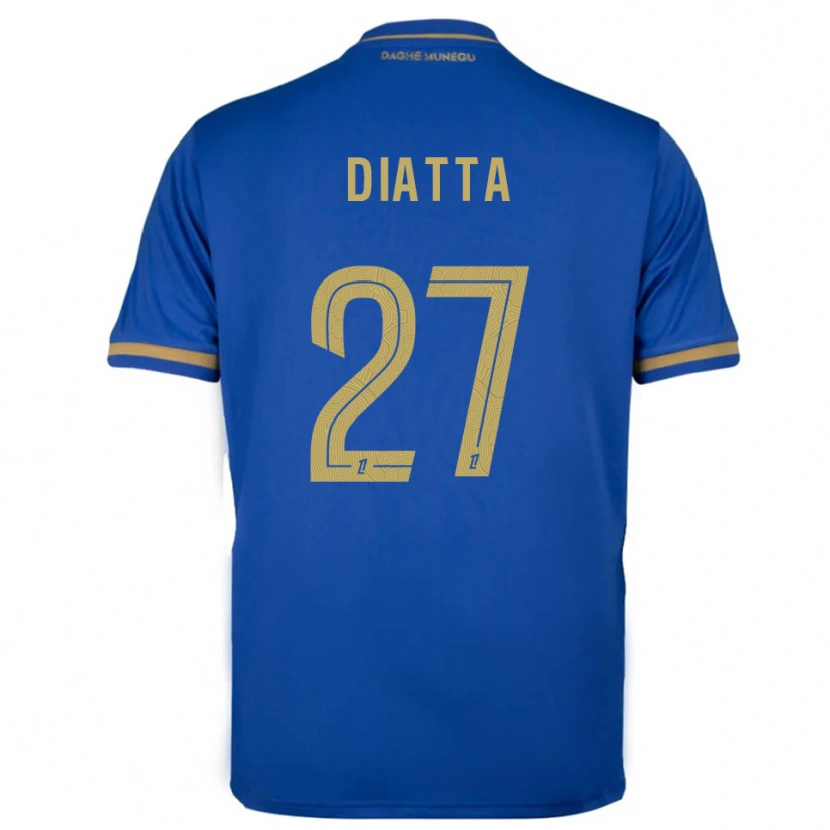 Danxen Børn Krépin Diatta #27 Blå Guld Udebane Spillertrøjer 2025/26 Trøje T-Shirt