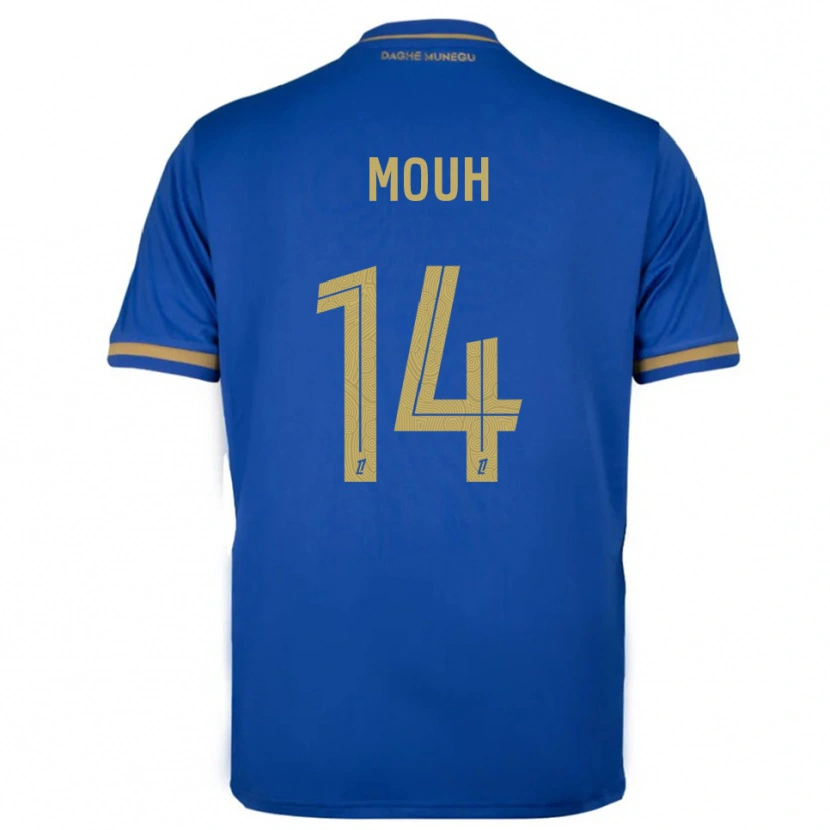 Danxen Børn Yasir Mouh #14 Blå Guld Udebane Spillertrøjer 2025/26 Trøje T-Shirt