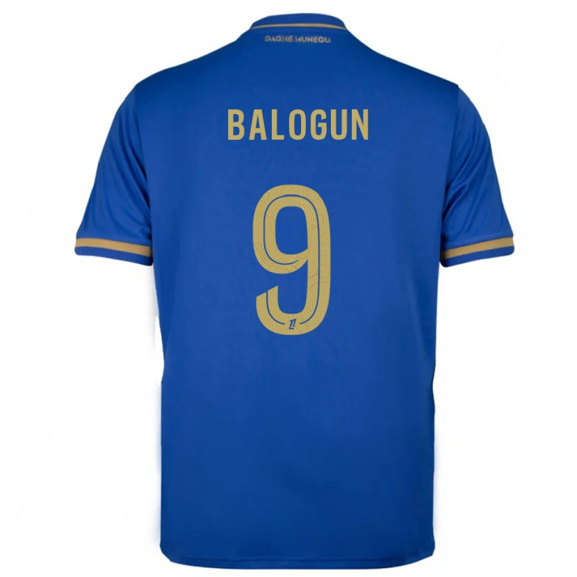 Danxen Børn Folarin Balogun #9 Blå Guld Udebane Spillertrøjer 2025/26 Trøje T-Shirt