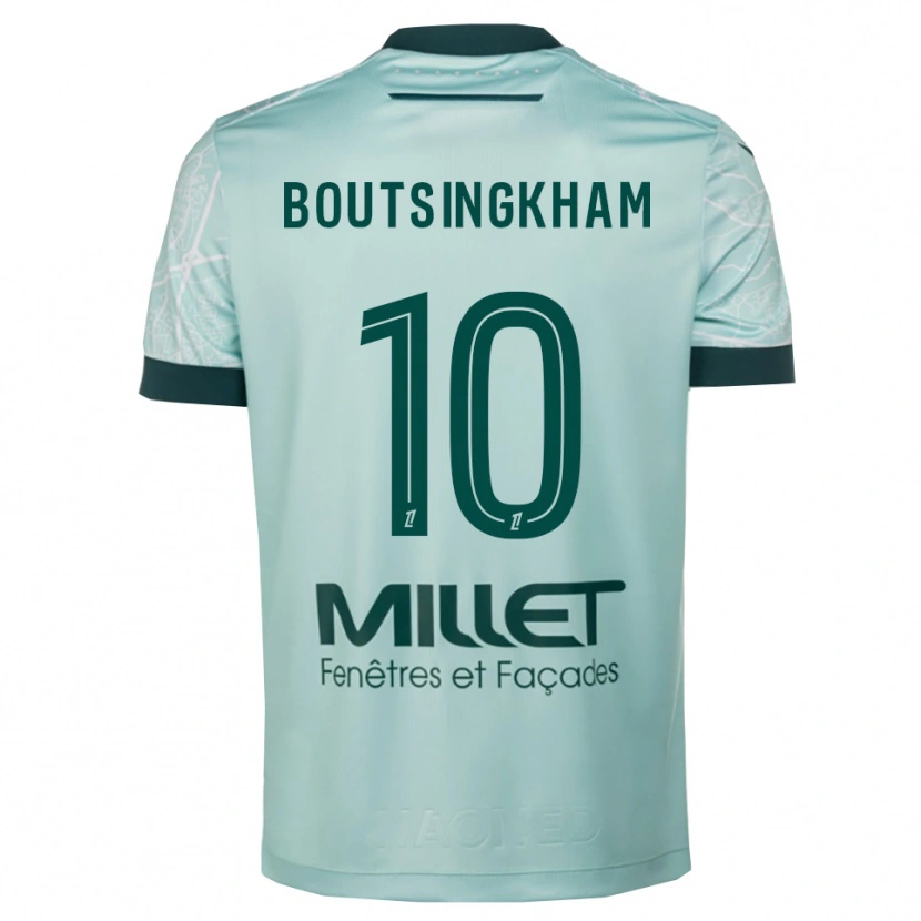 Danxen Børn Hugo Boutsingkham #10 Grøn Hvid Udebane Spillertrøjer 2025/26 Trøje T-Shirt
