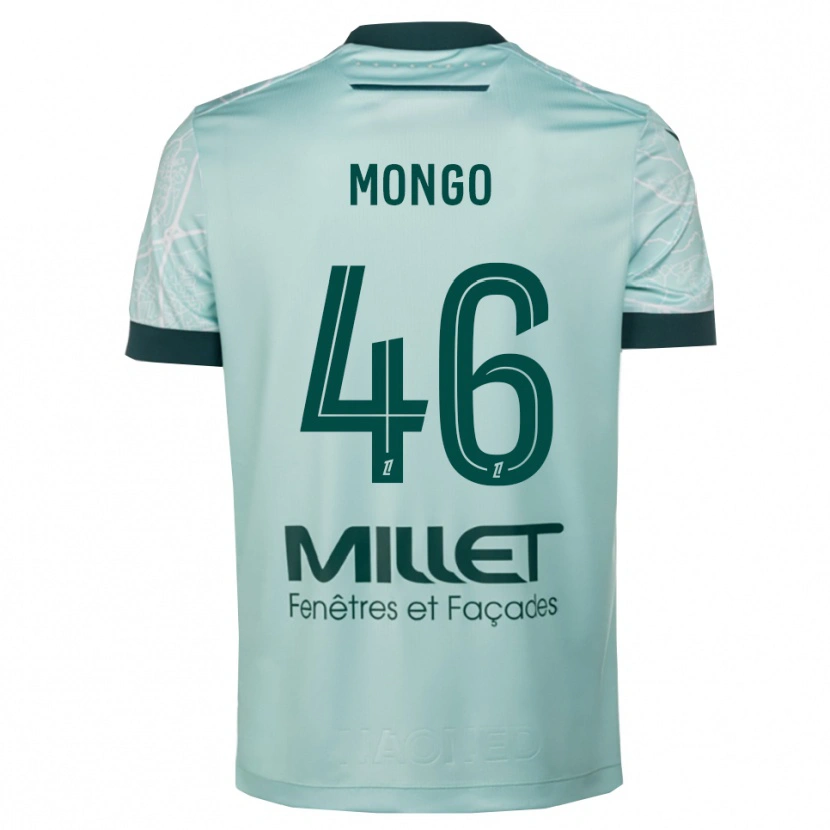 Danxen Børn Enzo Mongo #46 Grøn Hvid Udebane Spillertrøjer 2025/26 Trøje T-Shirt