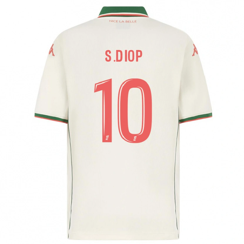 Danxen Børn Sofiane Diop #10 Hvid Grøn Udebane Spillertrøjer 2025/26 Trøje T-Shirt