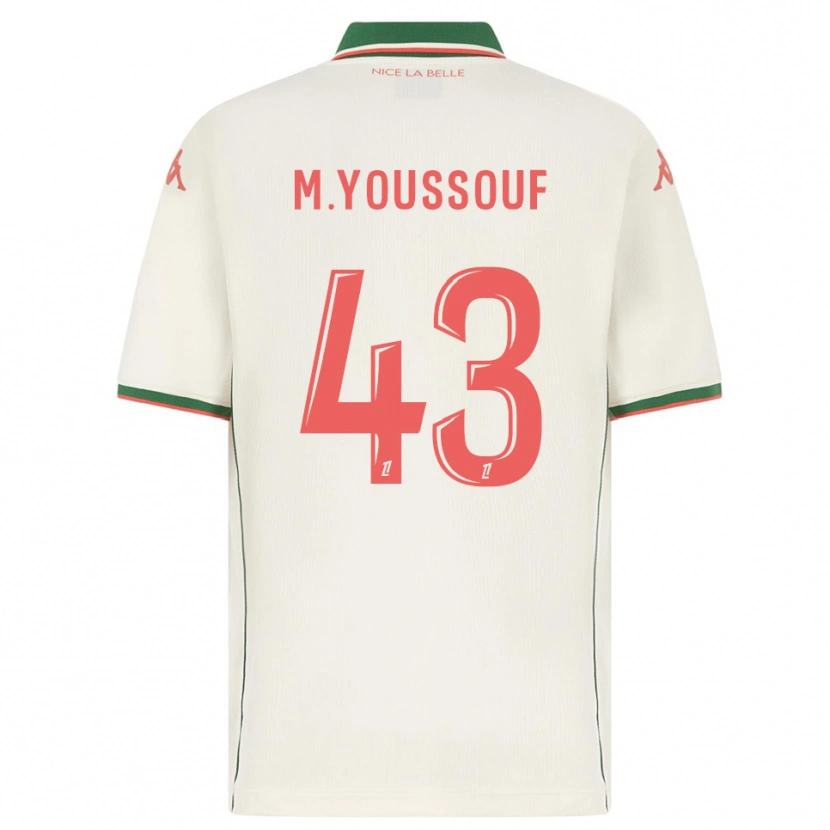 Danxen Børn Mousslim Youssouf #43 Hvid Grøn Udebane Spillertrøjer 2025/26 Trøje T-Shirt