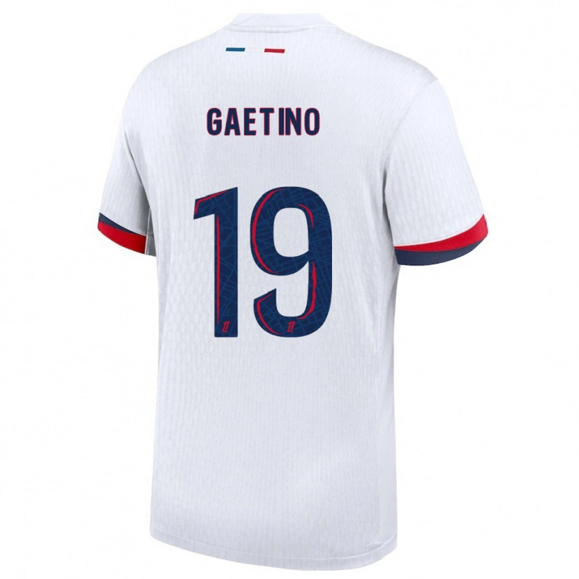 Danxen Børn Eva Gaetino #19 Hvid Rød Udebane Spillertrøjer 2025/26 Trøje T-Shirt