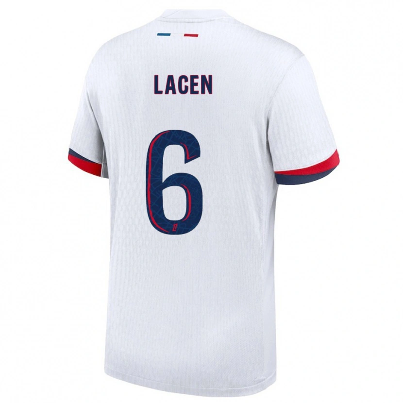 Danxen Børn Michaël Lacen #6 Hvid Rød Udebane Spillertrøjer 2025/26 Trøje T-Shirt