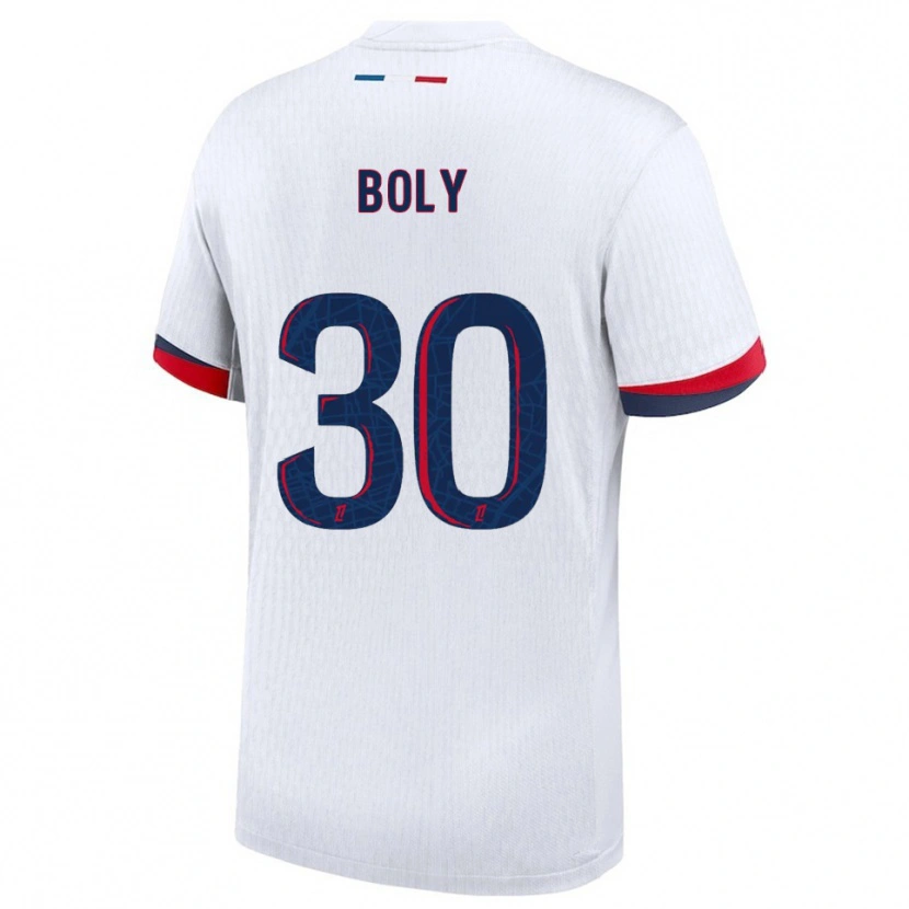 Danxen Børn David Boly #30 Hvid Rød Udebane Spillertrøjer 2025/26 Trøje T-Shirt