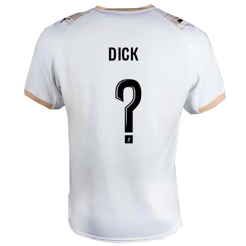 Danxen Børn Livingstone Dick #0 Hvid Sort Udebane Spillertrøjer 2025/26 Trøje T-Shirt