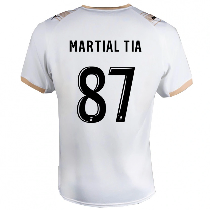 Danxen Børn Ange Martial Tia #87 Hvid Sort Udebane Spillertrøjer 2025/26 Trøje T-Shirt