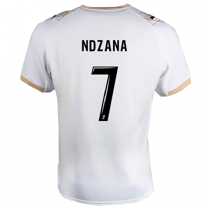 Danxen Børn Colette Ndzana #7 Hvid Sort Udebane Spillertrøjer 2025/26 Trøje T-Shirt