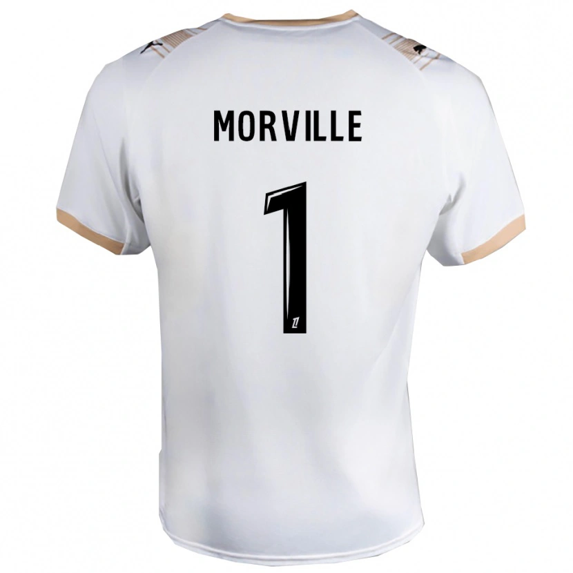 Danxen Børn Matisse Morville #1 Hvid Sort Udebane Spillertrøjer 2025/26 Trøje T-Shirt