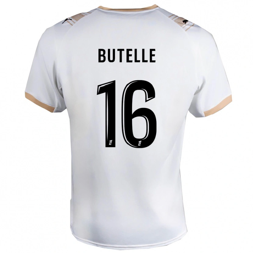 Danxen Børn Ludovic Butelle #16 Hvid Sort Udebane Spillertrøjer 2025/26 Trøje T-Shirt