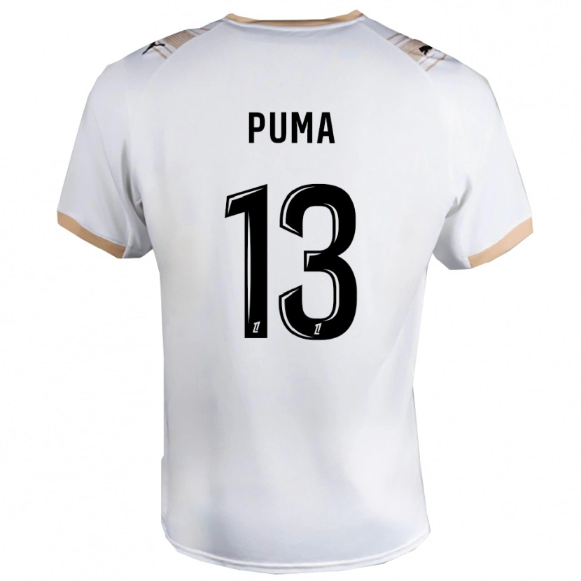 Danxen Børn Isaac Puma #13 Hvid Sort Udebane Spillertrøjer 2025/26 Trøje T-Shirt
