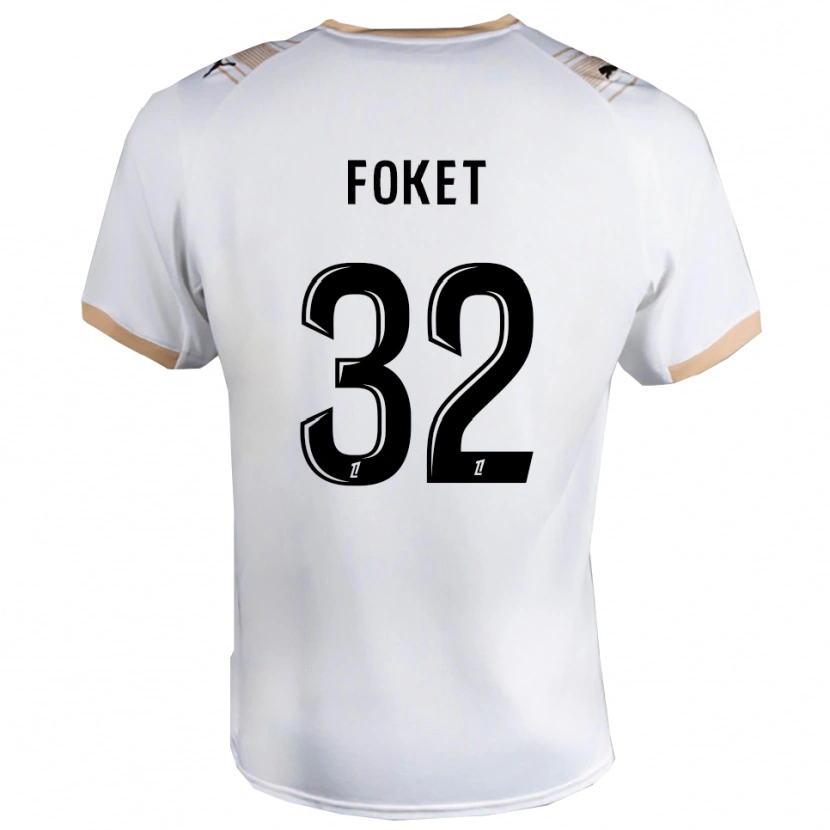 Danxen Børn Thomas Foket #32 Hvid Sort Udebane Spillertrøjer 2025/26 Trøje T-Shirt