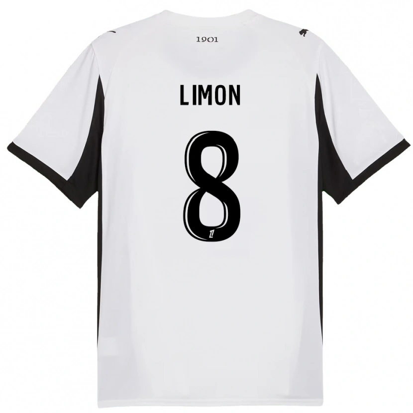 Danxen Børn Paolo Limon #8 Hvid Sort Udebane Spillertrøjer 2025/26 Trøje T-Shirt