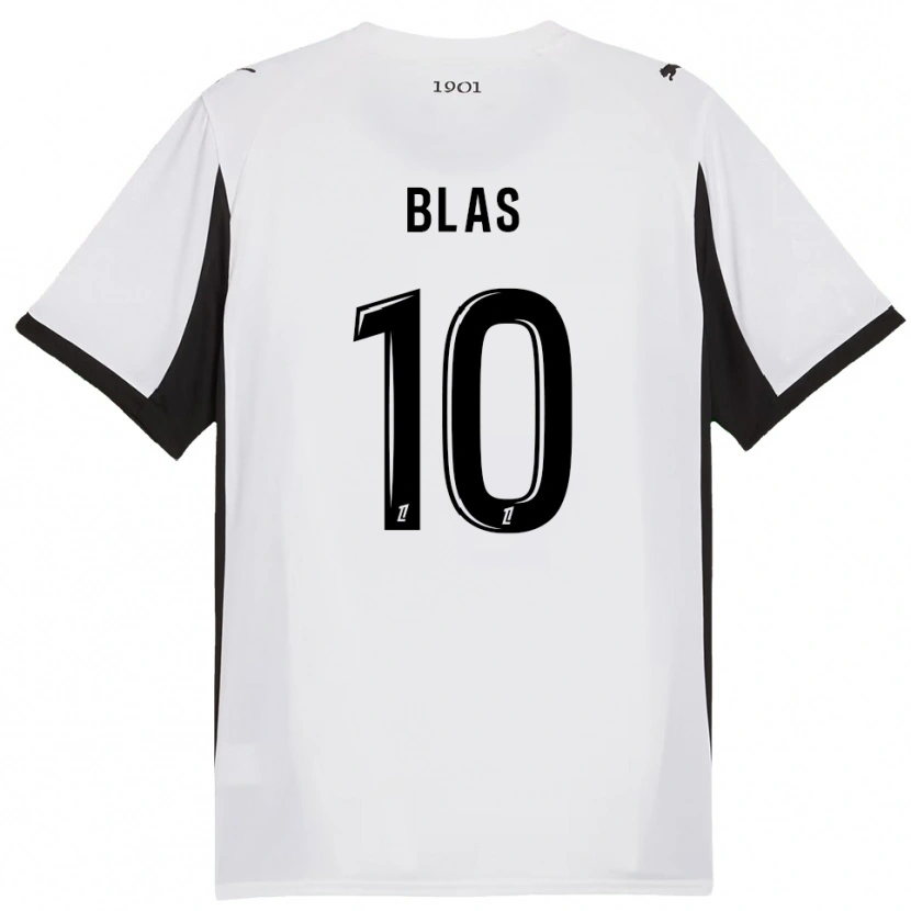 Danxen Børn Ludovic Blas #10 Hvid Sort Udebane Spillertrøjer 2025/26 Trøje T-Shirt