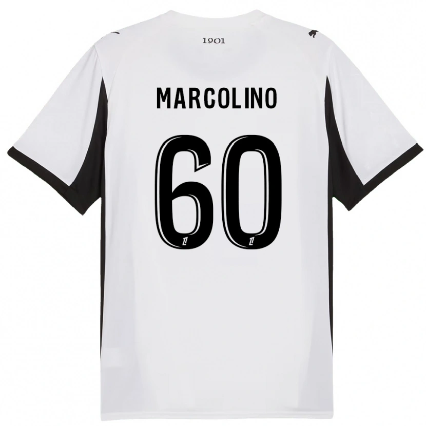 Danxen Børn Henrick Do Marcolino #60 Hvid Sort Udebane Spillertrøjer 2025/26 Trøje T-Shirt
