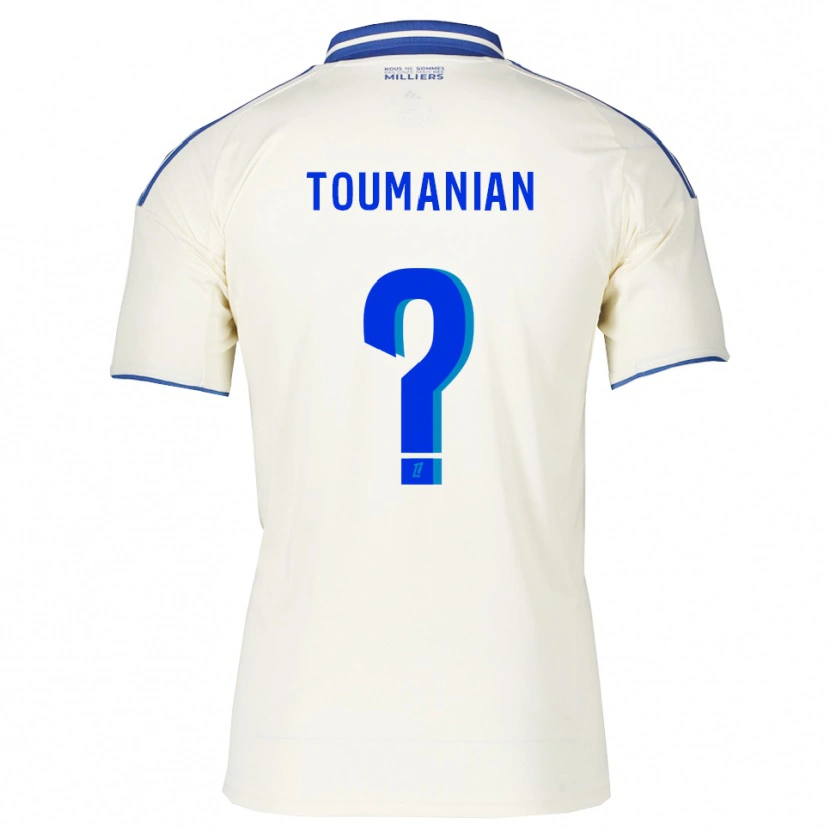 Danxen Børn Anthony Toumanian #0 Champagne Blå Udebane Spillertrøjer 2025/26 Trøje T-Shirt