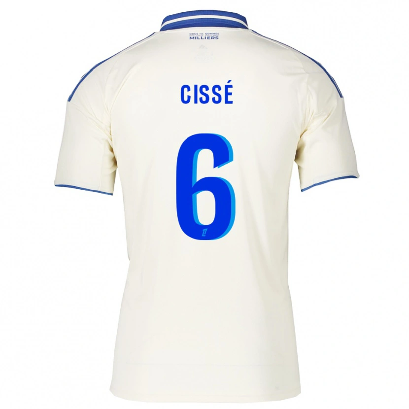 Danxen Børn Amadou Cissé #6 Champagne Blå Udebane Spillertrøjer 2025/26 Trøje T-Shirt