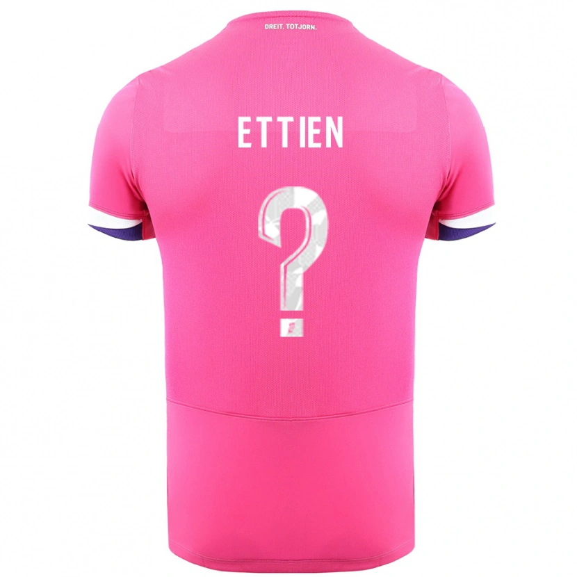 Danxen Børn Krystal Jade Ettien #0 Pink Hvid Udebane Spillertrøjer 2025/26 Trøje T-Shirt
