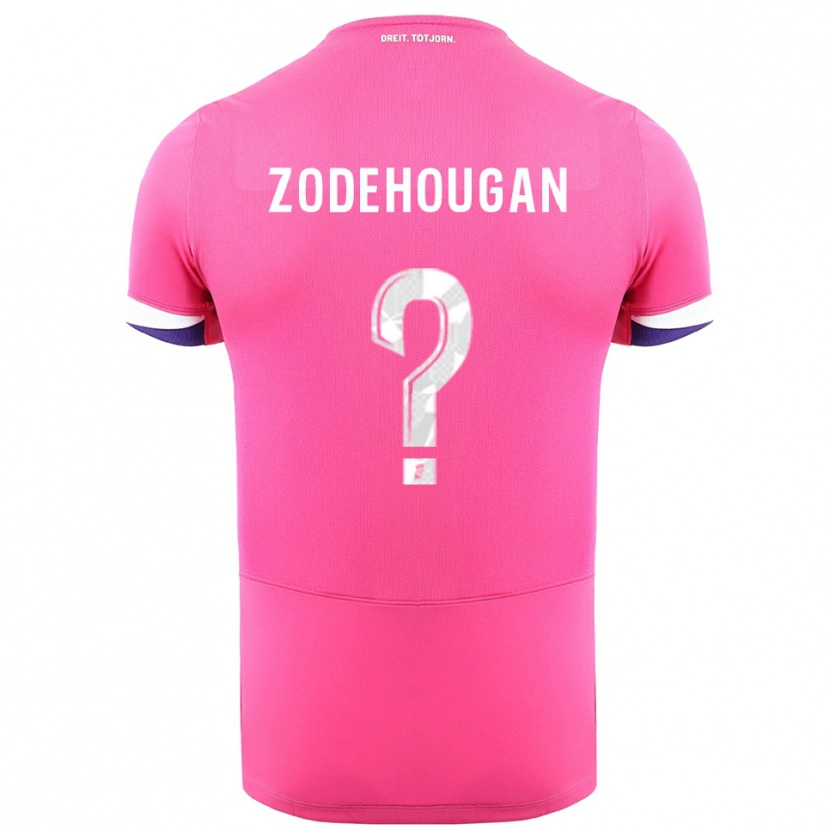 Danxen Børn Yanis Zodehougan #0 Pink Hvid Udebane Spillertrøjer 2025/26 Trøje T-Shirt