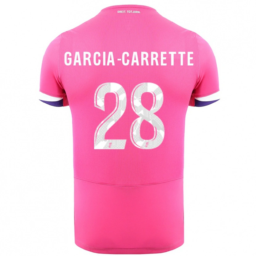 Danxen Børn Hortense Garcia-Carrette #28 Pink Hvid Udebane Spillertrøjer 2025/26 Trøje T-Shirt