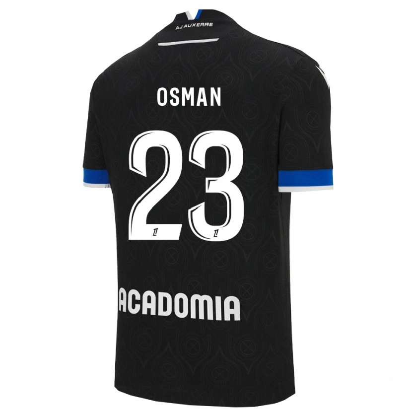 Danxen Børn Ibrahim Osman #23 Sort Hvid Udebane Spillertrøjer 2025/26 Trøje T-Shirt