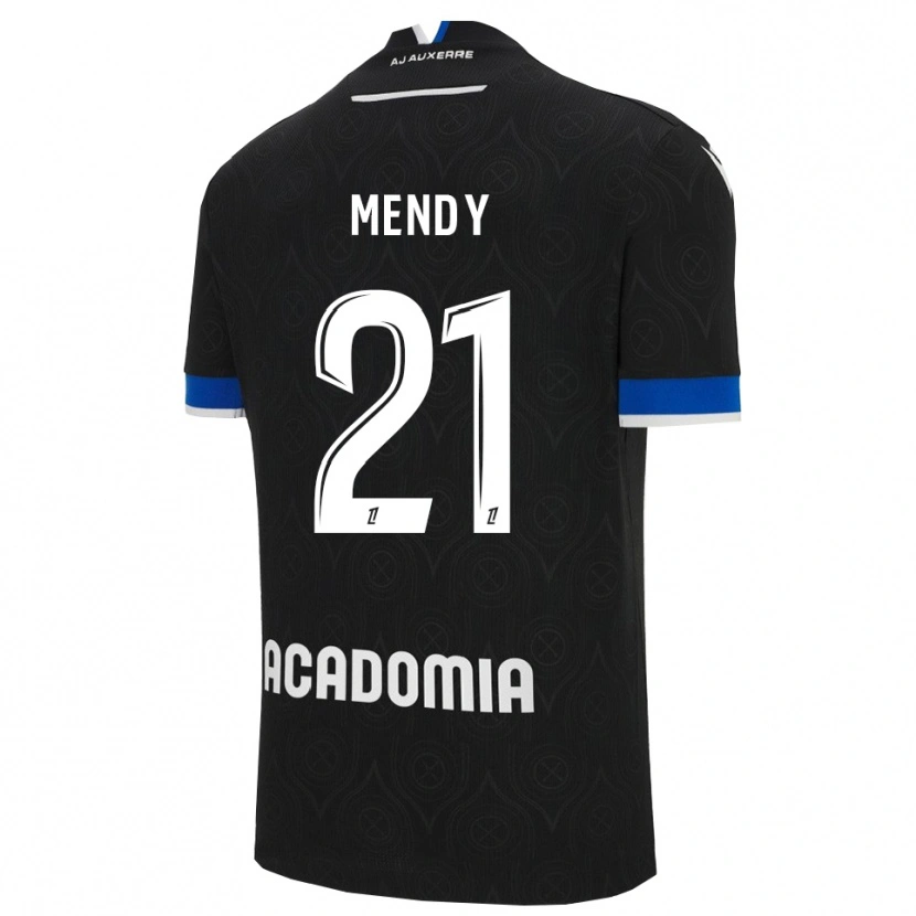 Danxen Børn Tony Mendy #21 Sort Hvid Udebane Spillertrøjer 2025/26 Trøje T-Shirt