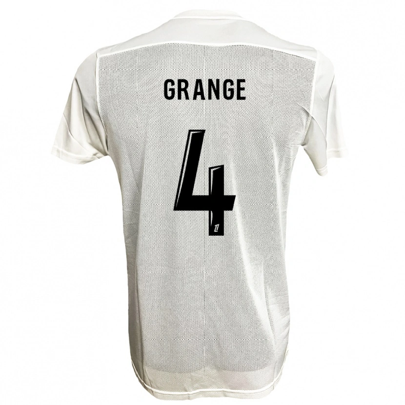 Danxen Børn Moussa Grange #4 Sort Hvid Udebane Spillertrøjer 2025/26 Trøje T-Shirt