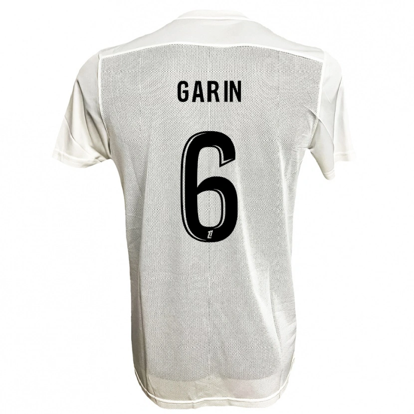 Danxen Børn Ilann Garin #6 Sort Hvid Udebane Spillertrøjer 2025/26 Trøje T-Shirt