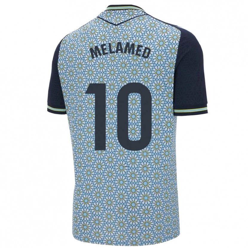 Danxen Børn Nico Melamed #10 Blå Navy Udebane Spillertrøjer 2025/26 Trøje T-Shirt