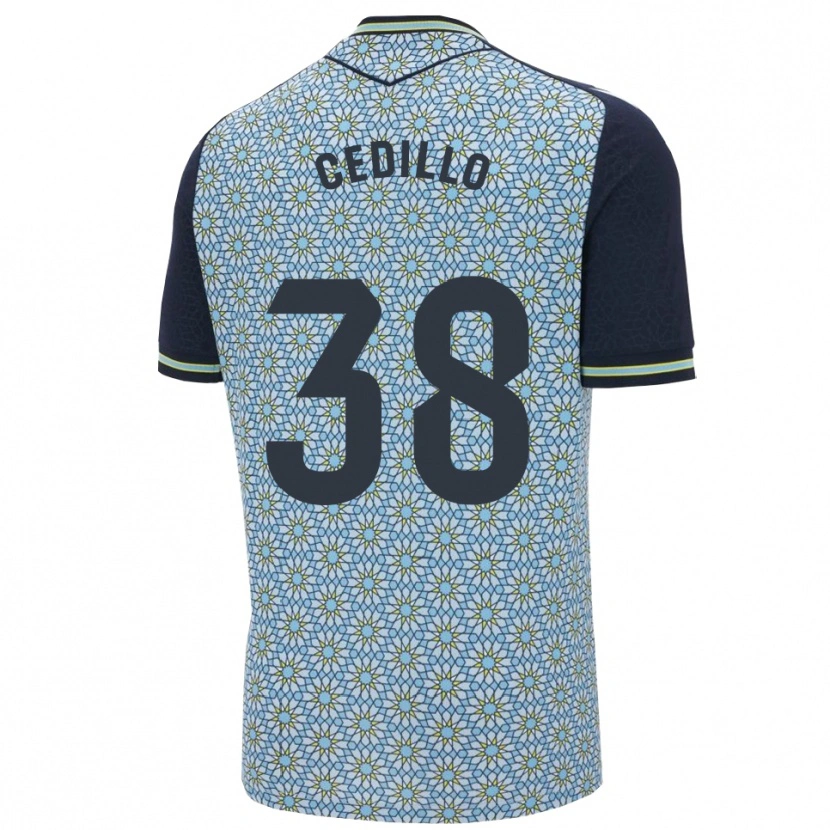 Danxen Børn Pedro Cedillo #38 Blå Navy Udebane Spillertrøjer 2025/26 Trøje T-Shirt