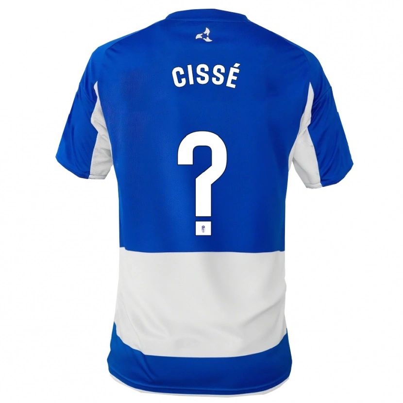 Danxen Børn Fafanding Cissé #0 Blå Hvid Udebane Spillertrøjer 2025/26 Trøje T-Shirt