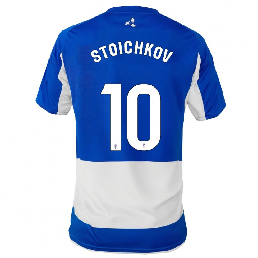 Danxen Børn Stoichkov #10 Blå Hvid Udebane Spillertrøjer 2025/26 Trøje T-Shirt