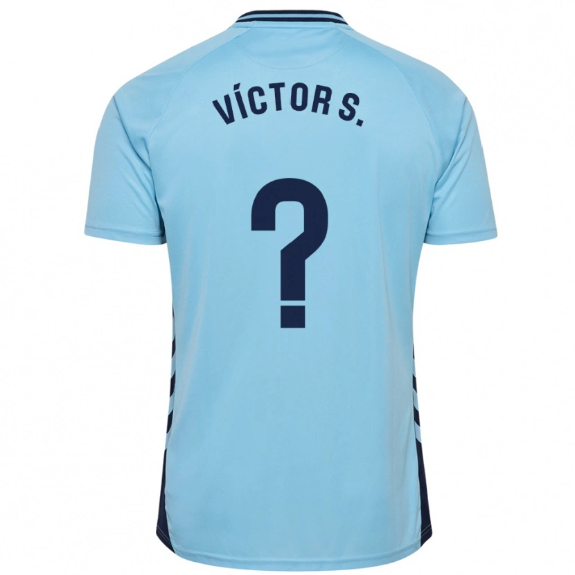 Danxen Børn Víctor Sánchez #0 Himmelblå Udebane Spillertrøjer 2025/26 Trøje T-Shirt