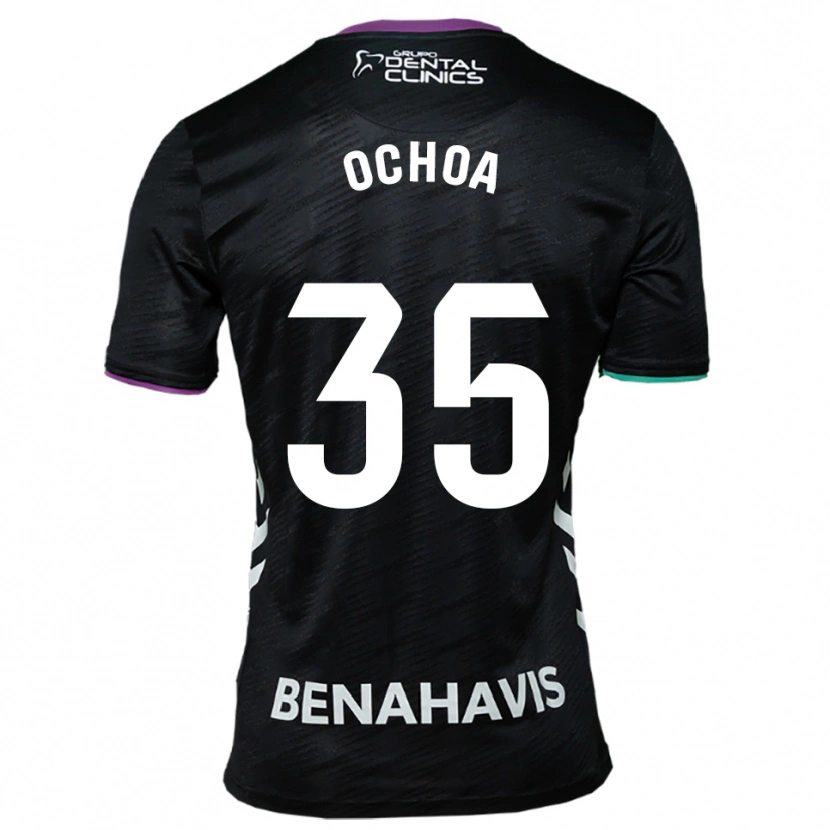 Danxen Børn Aarón Ochoa #35 Sort Lilla Grøn Udebane Spillertrøjer 2025/26 Trøje T-Shirt