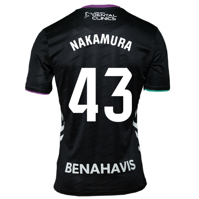 Danxen Børn Mare Nakamura #43 Sort Lilla Grøn Udebane Spillertrøjer 2025/26 Trøje T-Shirt