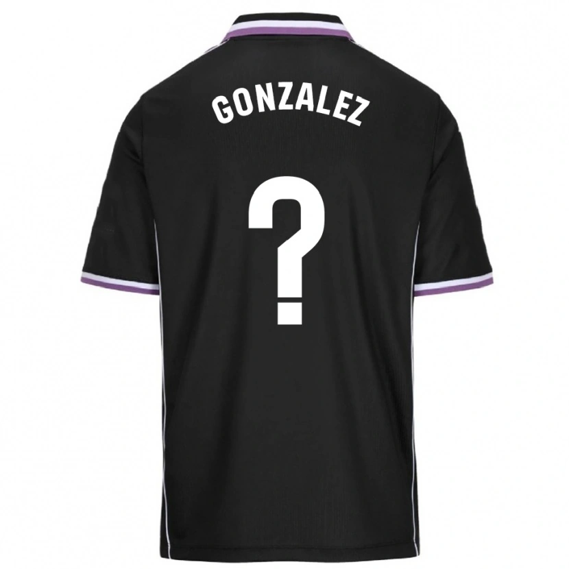 Danxen Børn Santi González #0 Lilla Sort Udebane Spillertrøjer 2025/26 Trøje T-Shirt