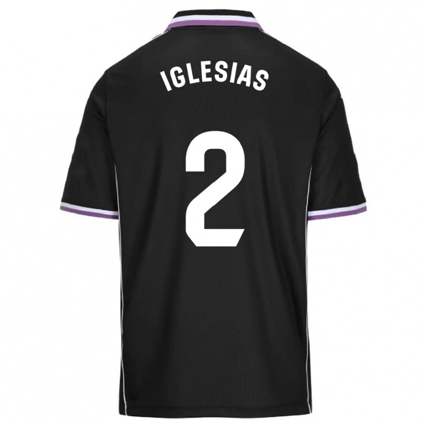 Danxen Børn Koke Iglesias #2 Lilla Sort Udebane Spillertrøjer 2025/26 Trøje T-Shirt