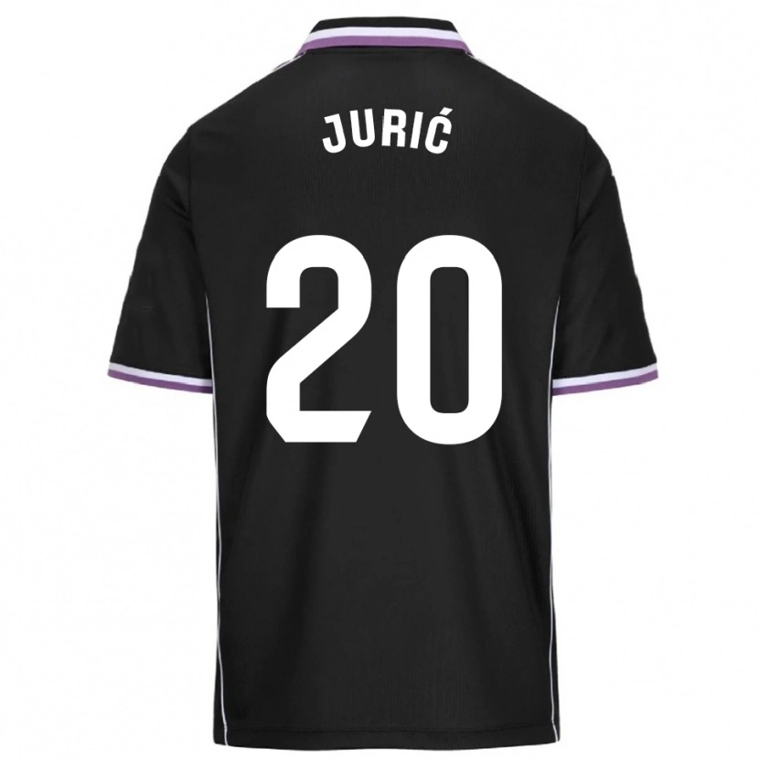 Danxen Børn Stanko Juric #20 Lilla Sort Udebane Spillertrøjer 2025/26 Trøje T-Shirt