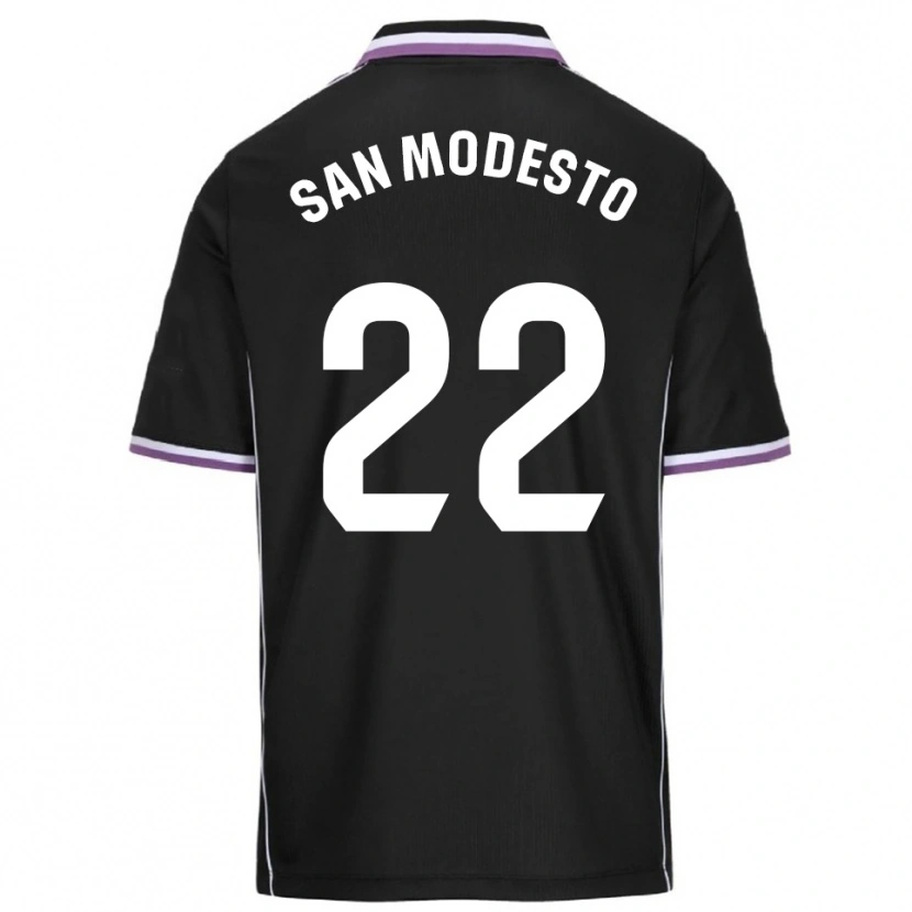 Danxen Børn Hugo San Modesto #22 Lilla Sort Udebane Spillertrøjer 2025/26 Trøje T-Shirt