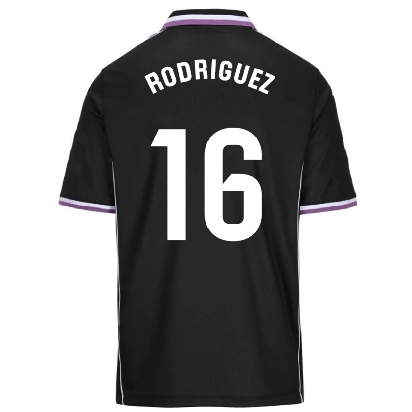 Danxen Børn Gabriel Rodríguez #16 Lilla Sort Udebane Spillertrøjer 2025/26 Trøje T-Shirt