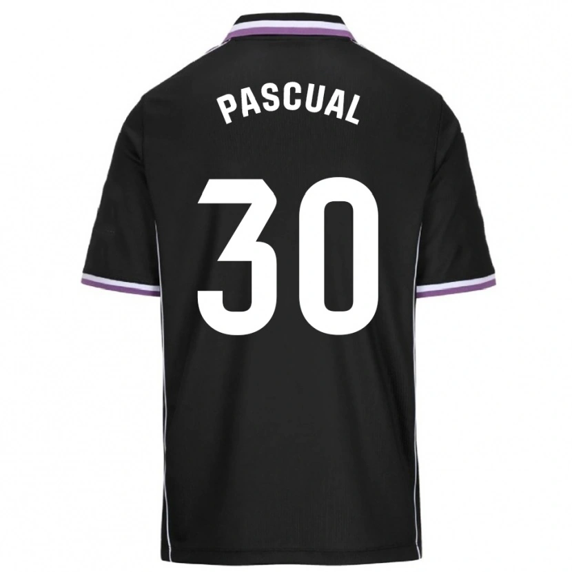 Danxen Børn Adrián Pascual #30 Lilla Sort Udebane Spillertrøjer 2025/26 Trøje T-Shirt