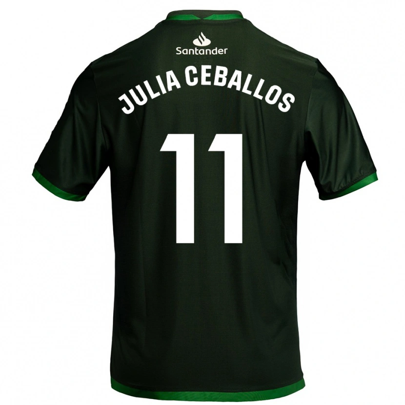 Danxen Børn Julia Ceballos Carrancio #11 Mørkegrøn Udebane Spillertrøjer 2025/26 Trøje T-Shirt