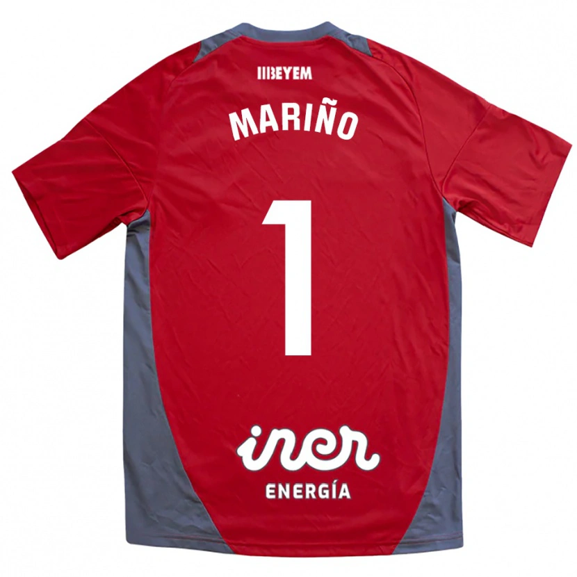 Danxen Børn Diego Mariño #1 Rød Grå Udebane Spillertrøjer 2025/26 Trøje T-Shirt