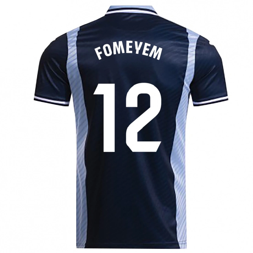 Danxen Børn Franck Fomeyem #12 Navy Himmelblå Udebane Spillertrøjer 2025/26 Trøje T-Shirt
