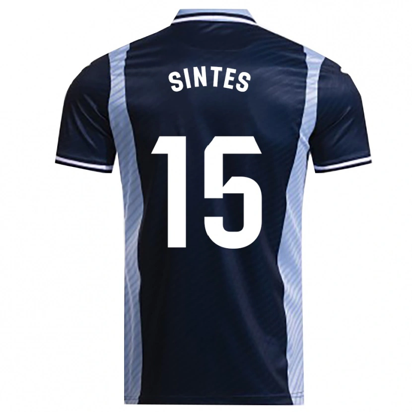 Danxen Børn Xavi Sintes #15 Navy Himmelblå Udebane Spillertrøjer 2025/26 Trøje T-Shirt